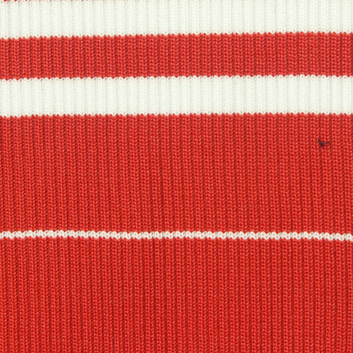 Red Horizontal-Stripe Rib Knit, Polyester, 640 gsm