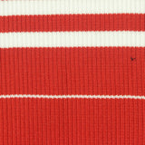 Red Horizontal-Stripe Rib Knit, Polyester