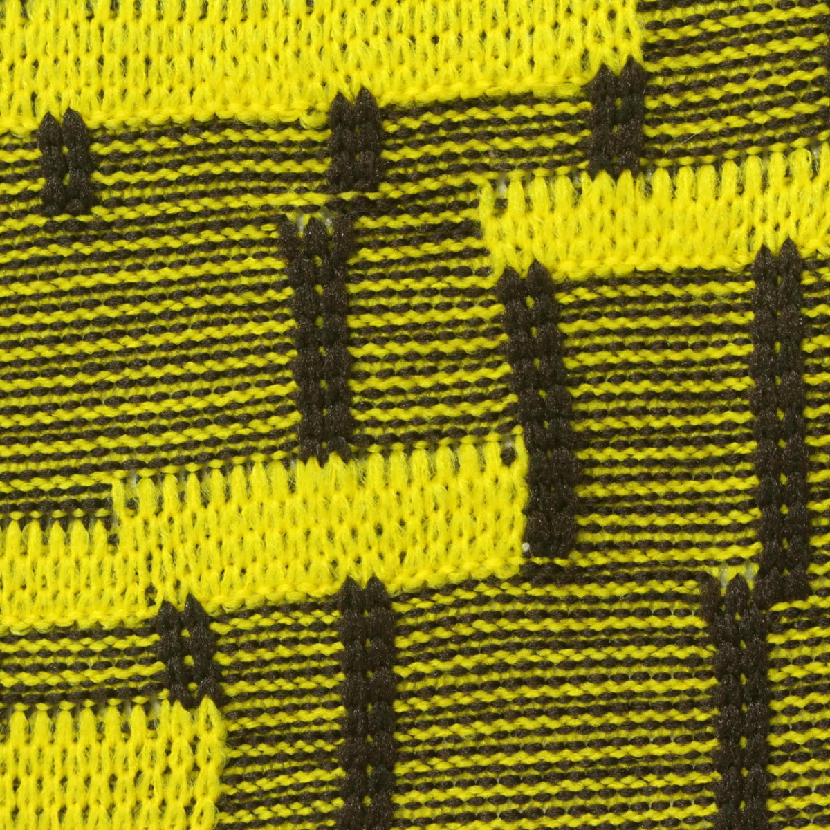 Yellow Geometric Chunky Knit, Polyester