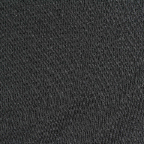 Cotton Tencel Lyocell Stretch Rib Knit Fabric, 170 gsm, 160 cm — Black