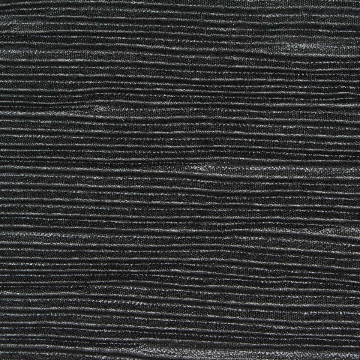 100% Polyester Plissé Fabric, 130 gsm — Black