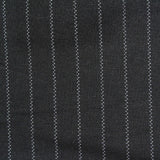 White Vertical-Stripe Ponte Knit, Viscose-Nylon