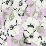 White Flowers Jersey Knit, Cotton — texture