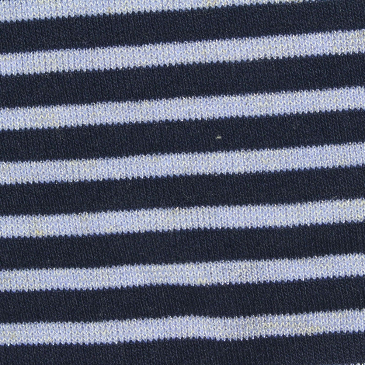 Navy Horizontal-Stripe Knit, Poly-Viscose, 157 gsm
