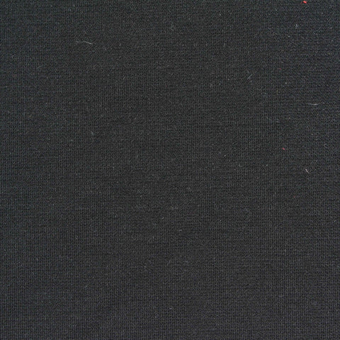 Viscose Nylon Stretch Ponte Knit Fabric, 260 gsm, 160 cm — Black, ref EF-249954