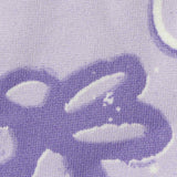 Purple Abstract-Heart Milk Silk Knit, Polyester — texture