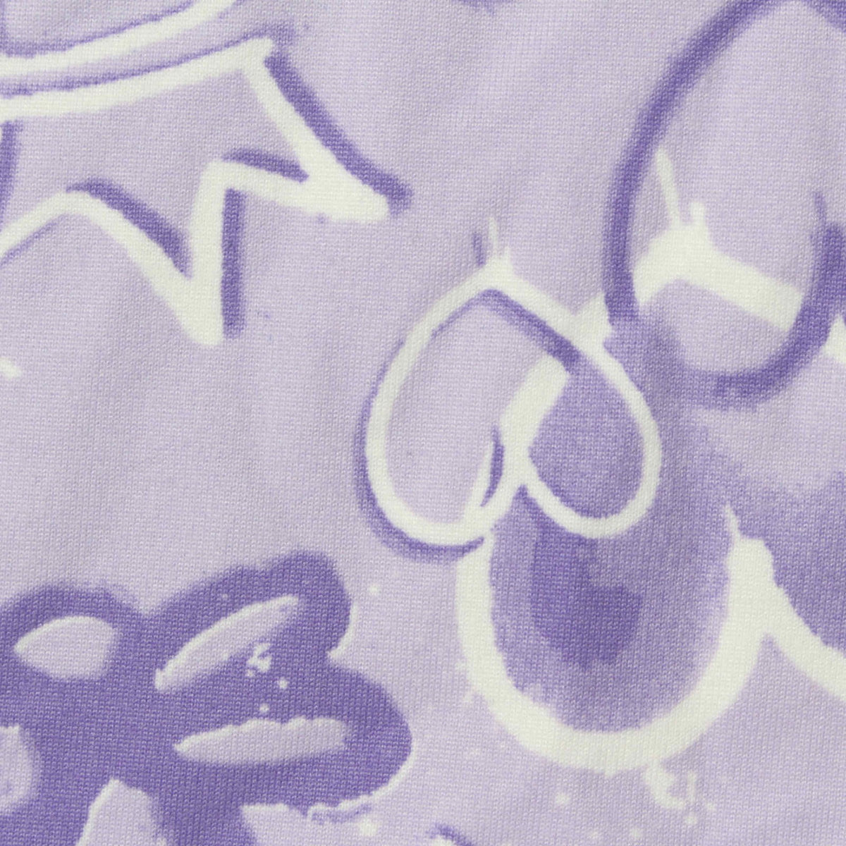 Purple Abstract-Heart Milk Silk Knit, Polyester