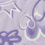 Purple Abstract-Heart Milk Silk Knit, Polyester
