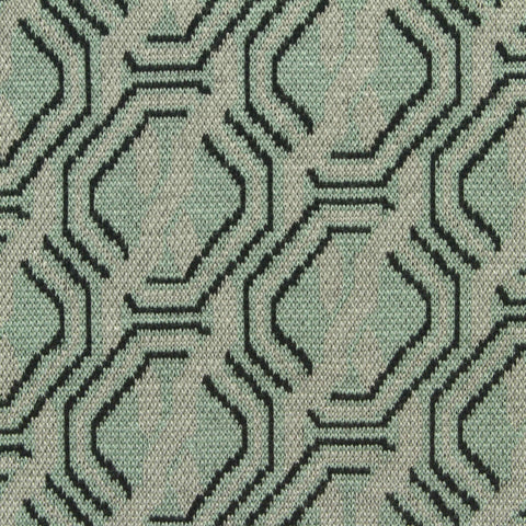 Black Geometric Jacquard, Viscose-Poly, 370 gsm