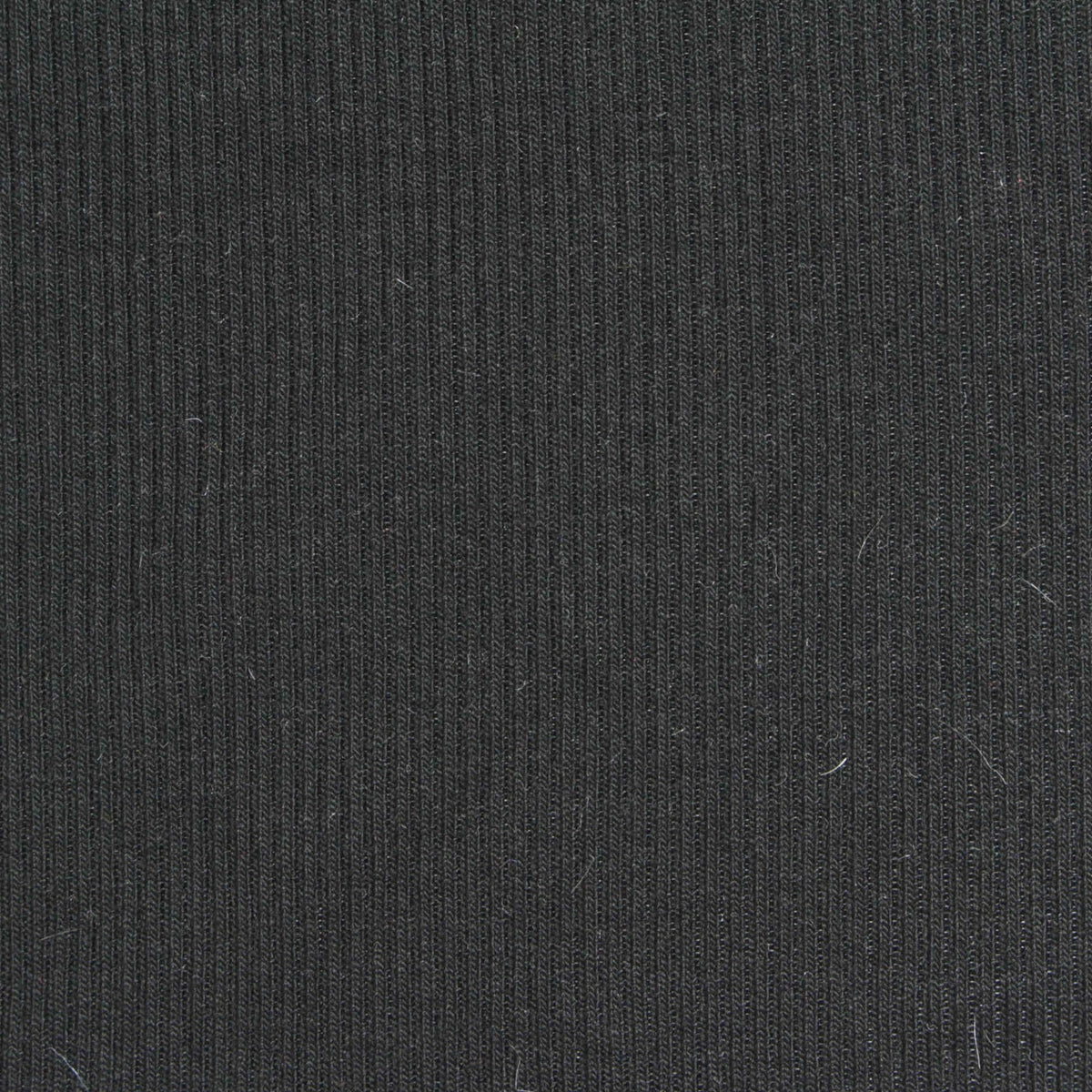Viscose Stretch Rib Knit Fabric, 290 gsm, 120 cm — Black