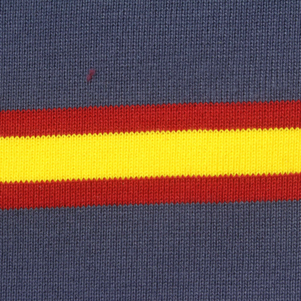Dark Blue Horizontal-Stripe Rib Knit, Polyester, 570 gsm