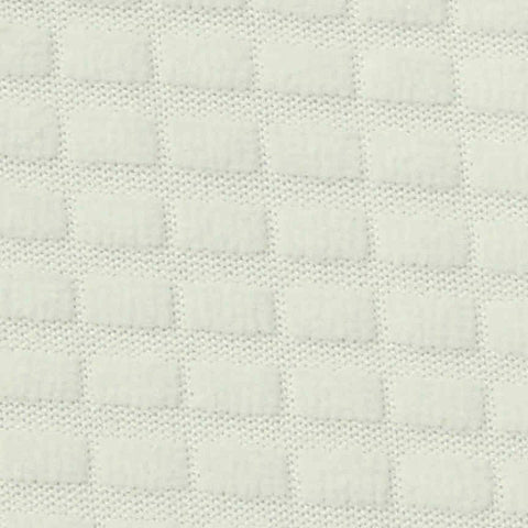 Plaid Polyester Stretch Knit Fabric, 182 gsm, 160 cm — White