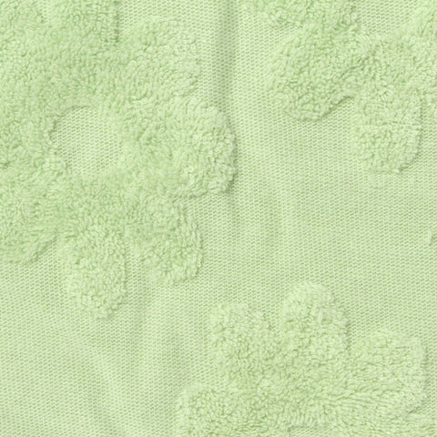 Light Green Floral Jacquard, Cotton-Poly, 240 gsm