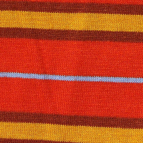 Orange Horizontal-Stripe Jersey Knit, Poly-Viscose
