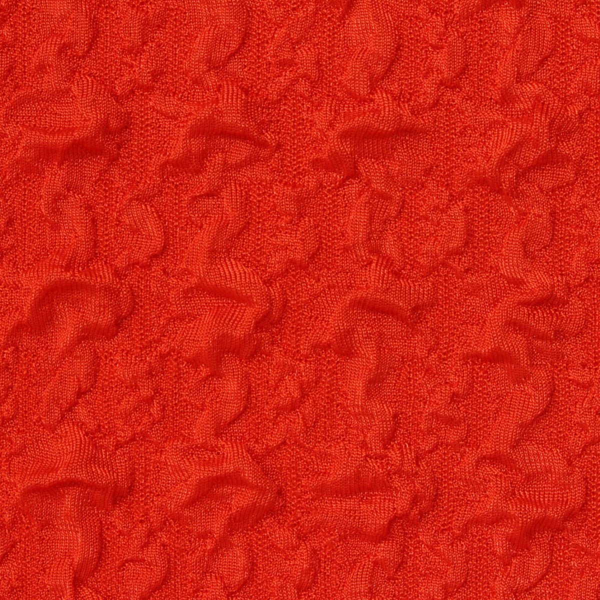 Red Textured Interlock Knit, Polyester