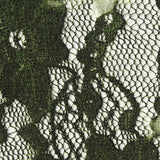 Dark Green Floral Lace, Nylon-Spandex — texture