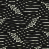 Jacquard Polyester Stretch Crepe Fabric, 184 gsm, 158 cm — Black