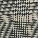 Black Houndstooth Interlock Knit, Polyester