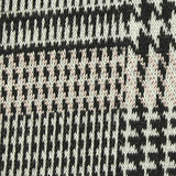 Black Houndstooth Interlock Knit, Polyester — texture