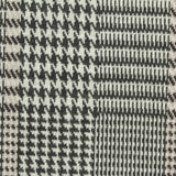 Black Houndstooth Interlock Knit, Polyester
