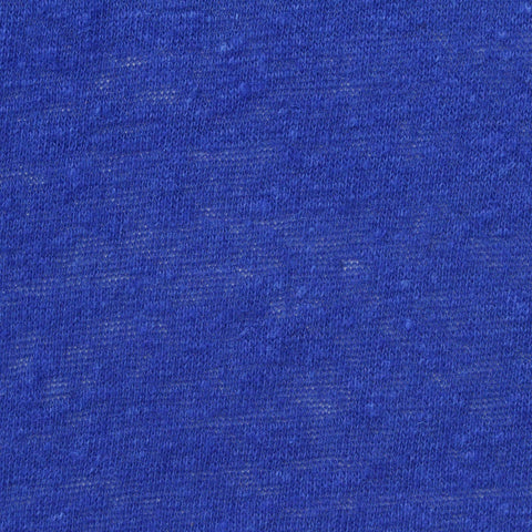 Blue Marl Jersey Knit, Poly-Linen, 176 gsm
