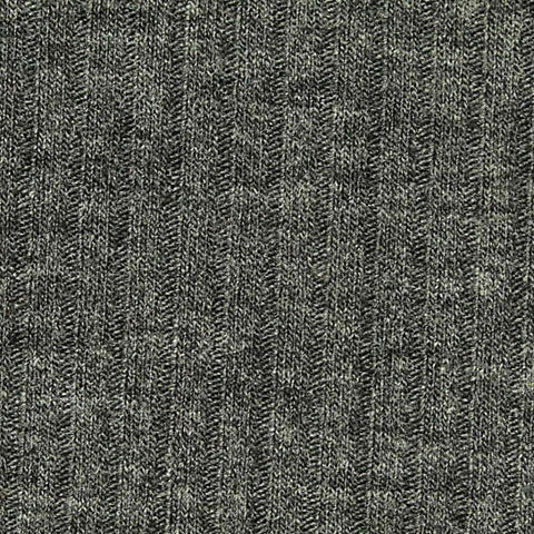 Heathered Grey Marl Rib Knit, Poly-Viscose, 224 gsm