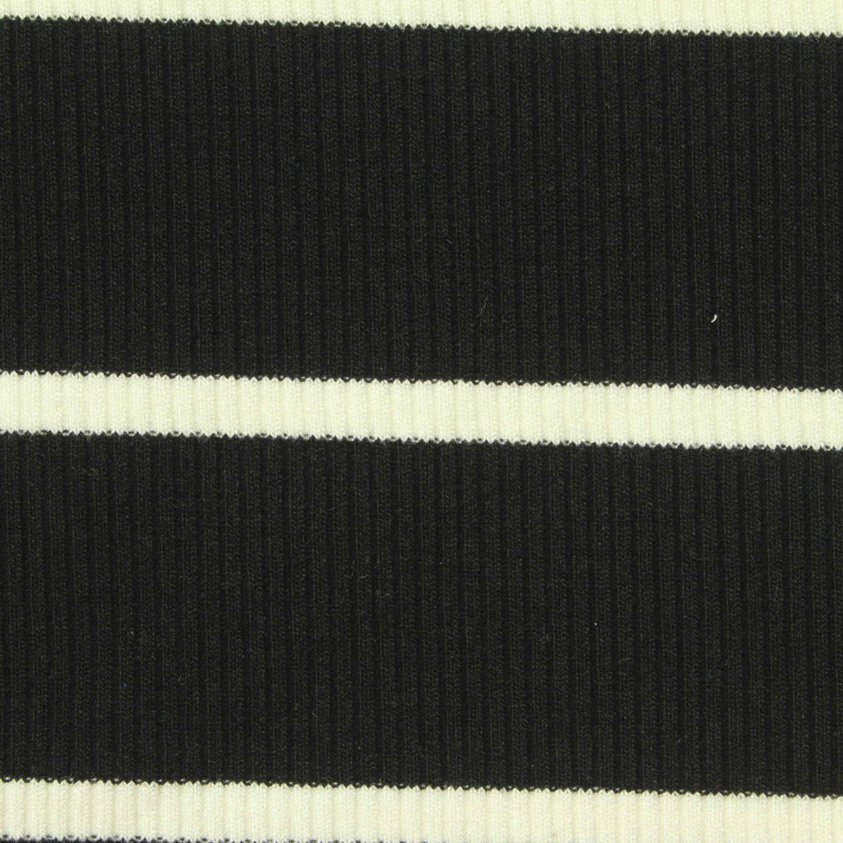White Horizontal-Stripe Rib Knit, Poly-Viscose, 260 gsm, 150 cm, ref EF-250137