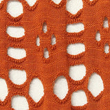Orange Openwork Jersey Knit, Viscose — texture