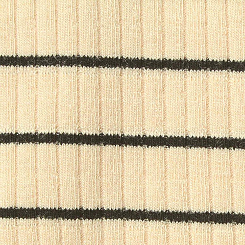 Dark Grey Horizontal-Stripe Rib Knit, Viscose, 330 gsm