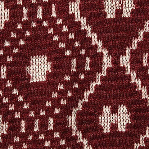 Red Diamond Interlock Knit, Viscose-Poly