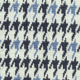 Dark Blue Houndstooth Interlock Knit, Poly-Viscose — texture