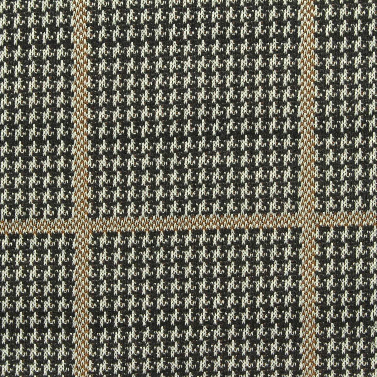 Black Houndstooth Interlock Knit, Polyester, 250 gsm