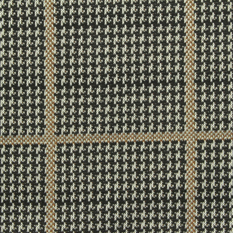 Black Houndstooth Interlock Knit, Polyester, 250 gsm