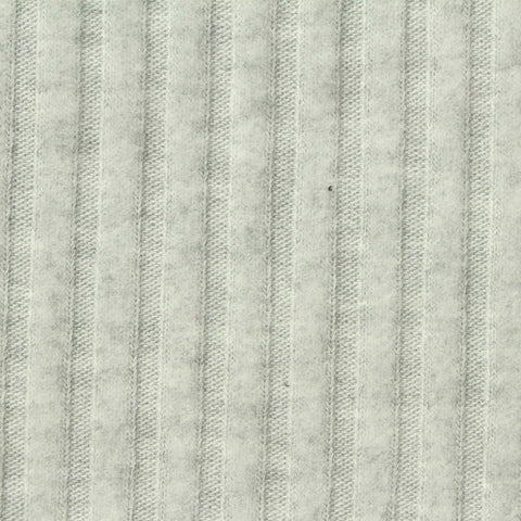 Polyester Viscose Stretch Rib Knit Fabric, 220 gsm, 152 cm — Grey