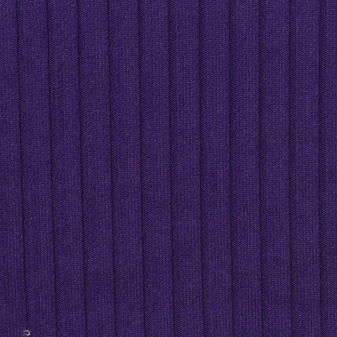Polyester Stretch Rib Knit Fabric, 275 gsm, 155 cm — Purple
