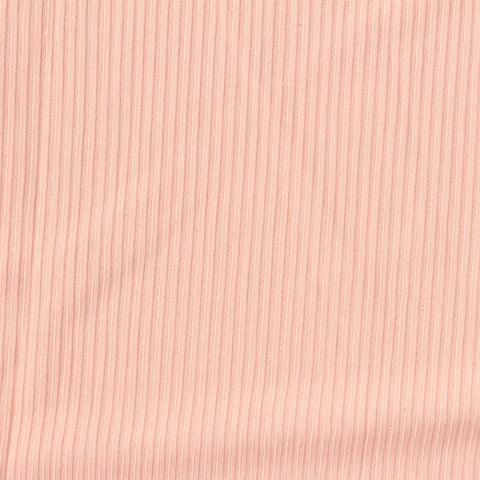 Polyester Stretch Rib Knit Fabric, 178 gsm, 162 cm — Pink