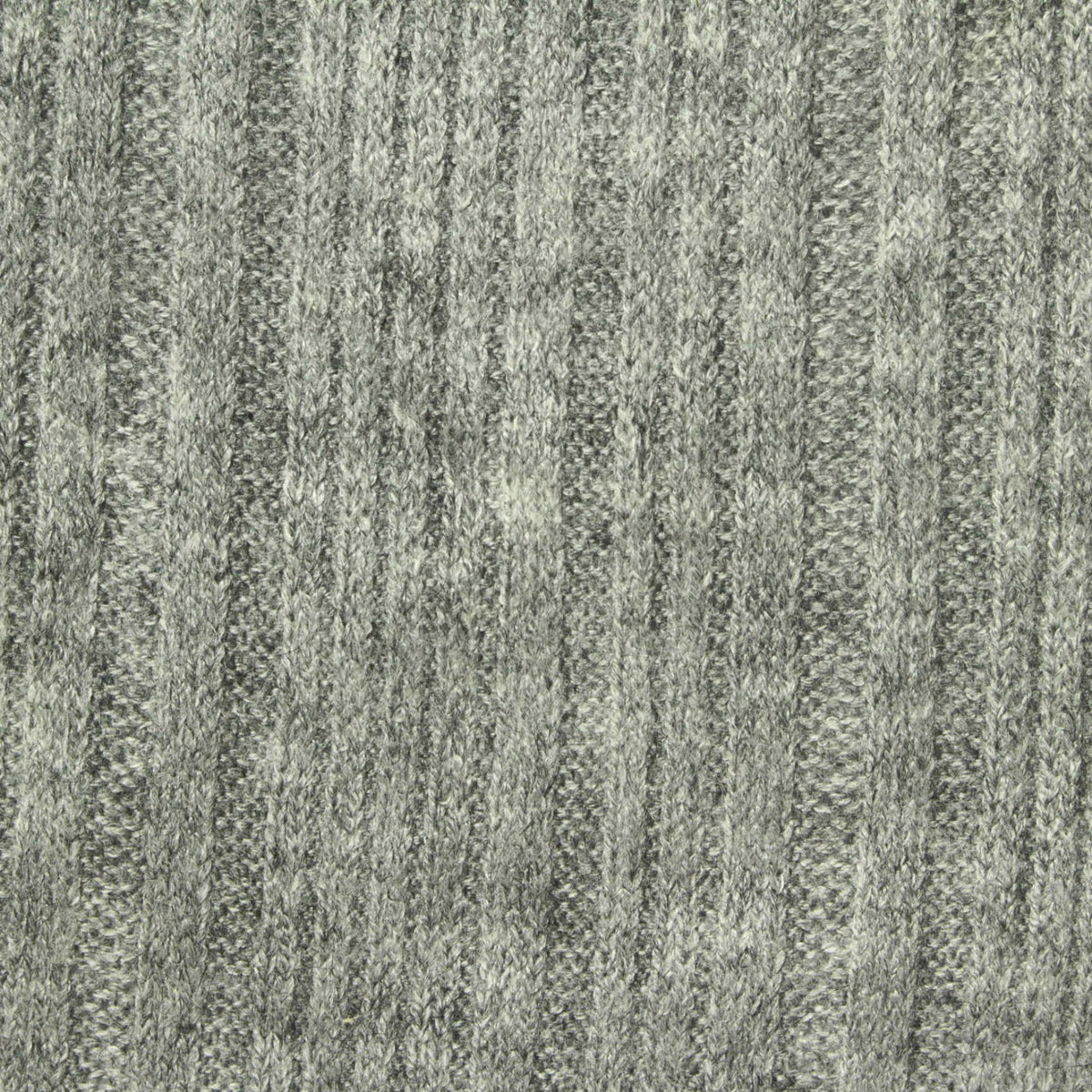 Grey Heathered-Marl Rib Knit, Viscose-Poly, 185 gsm