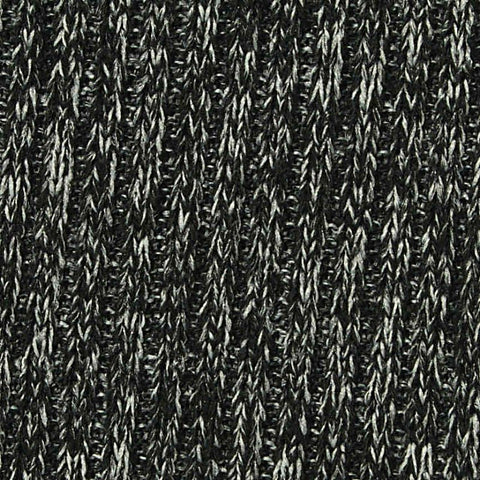 Black Heather Rib Knit, Viscose-Poly, 230 gsm