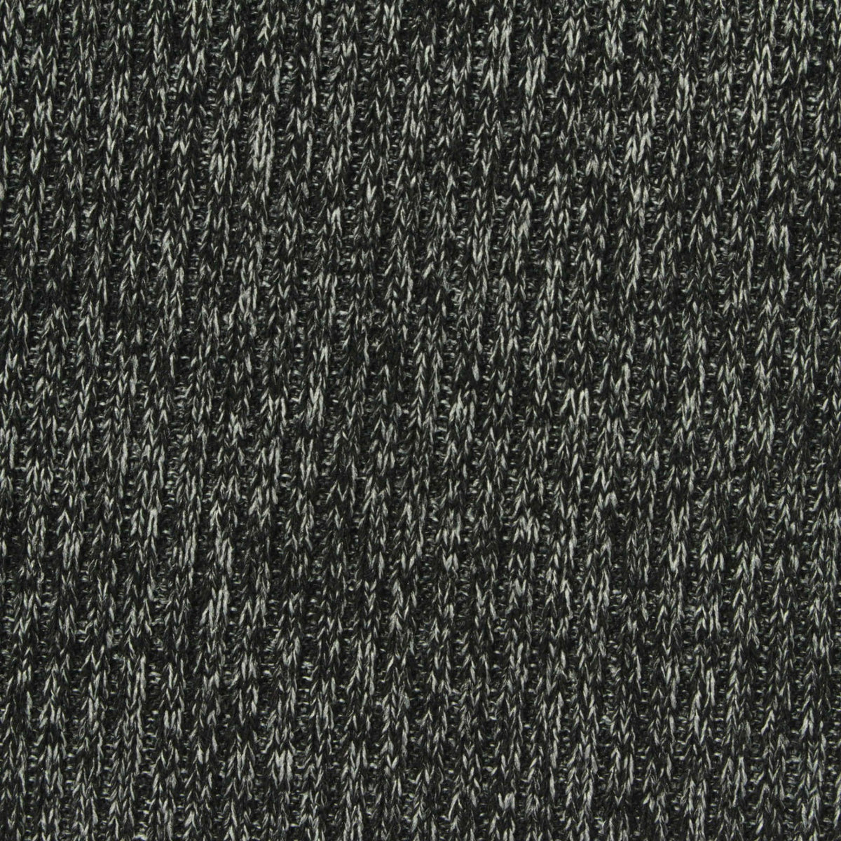 Black Heather Rib Knit, Viscose-Poly, 230 gsm