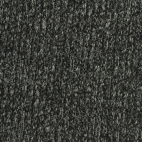 Black Heather Rib Knit, Viscose-Poly, 230 gsm