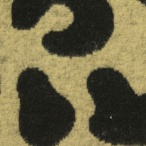 Black Animal Print Interlock Knit, Polyester, 270 gsm