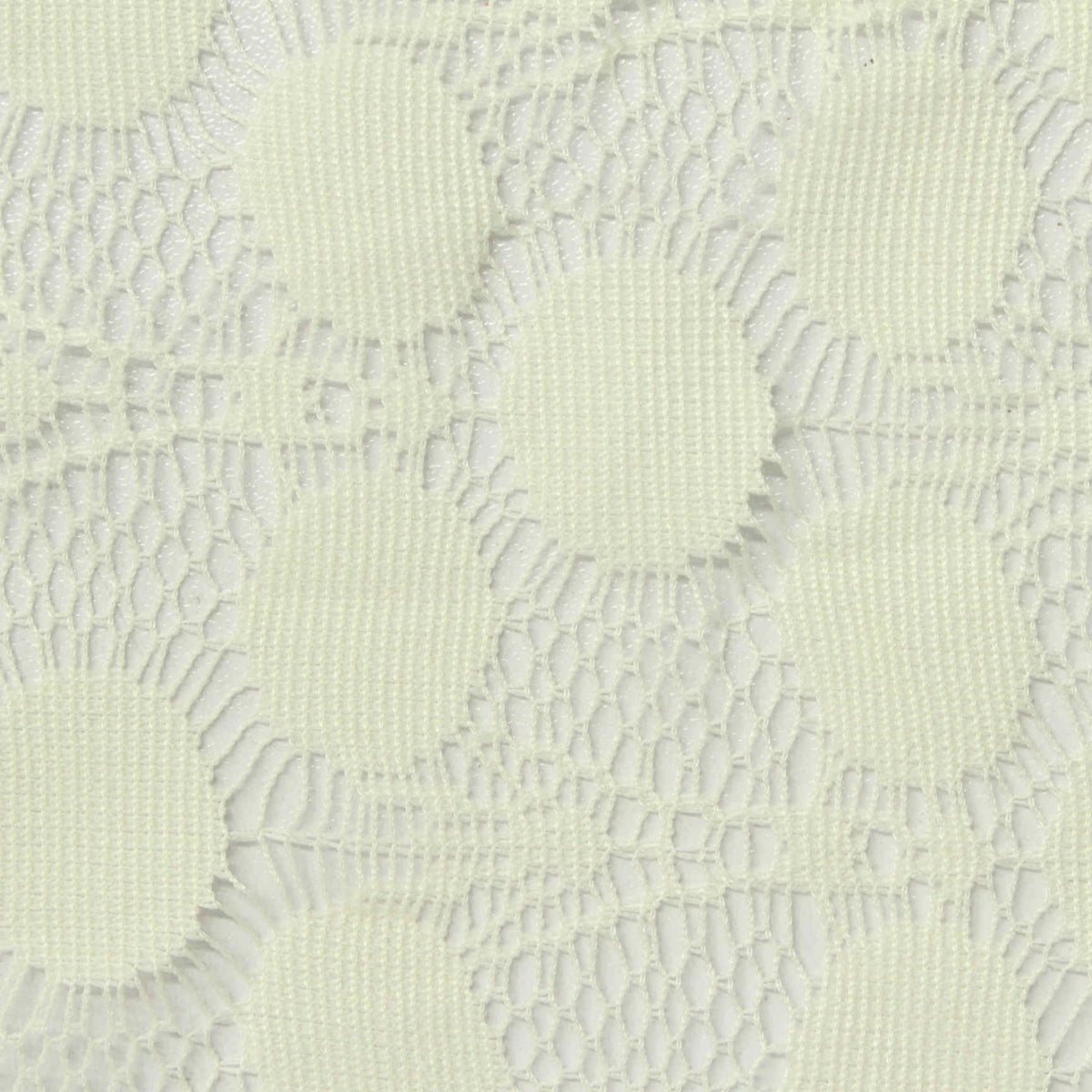 100% Polyester Lace Fabric, 95 gsm, 150 cm — White
