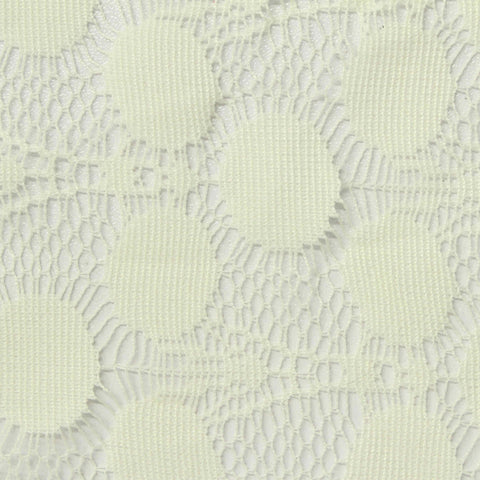 100% Polyester Lace Fabric, 95 gsm, 150 cm — White