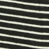 Black Horizontal-Stripe Jersey Knit, Viscose — texture