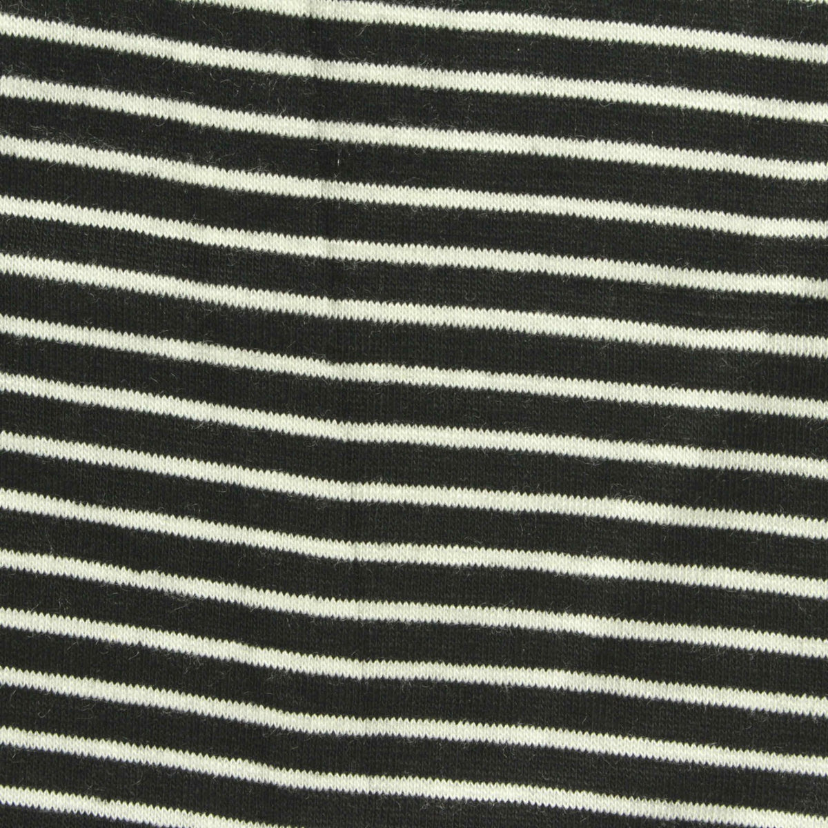 Black Horizontal-Stripe Jersey Knit, Viscose, 204 gsm