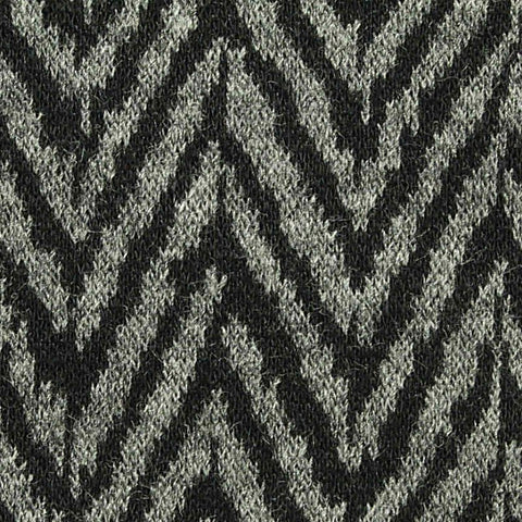 Black Chevron Jacquard, Poly-Viscose