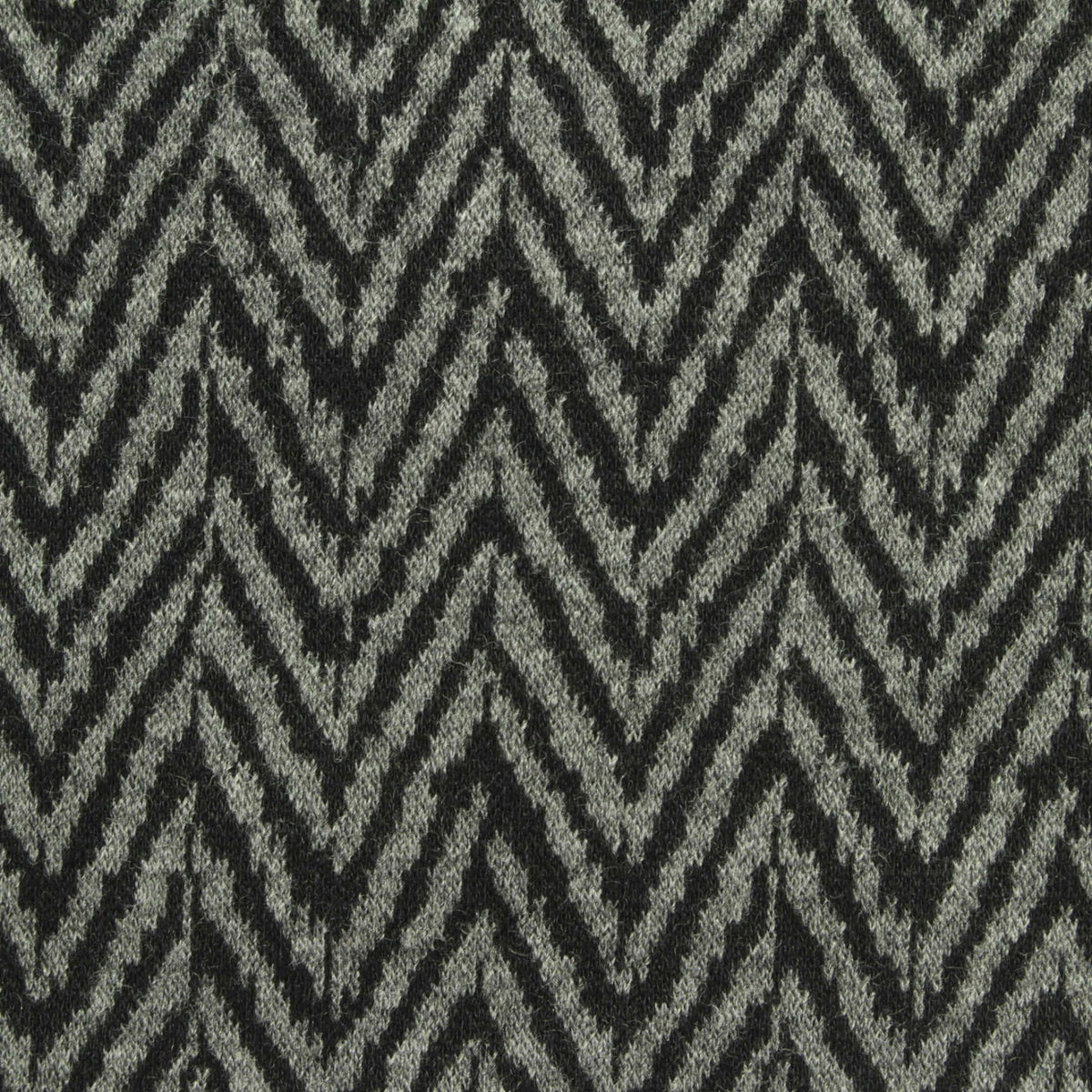Black Chevron Jacquard, Poly-Viscose