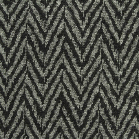 Black Chevron Jacquard, Poly-Viscose