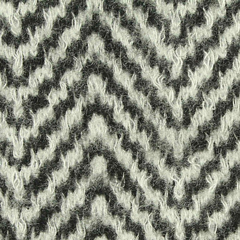 Black Chevron Chunky Knit, Viscose-Poly, 210 gsm