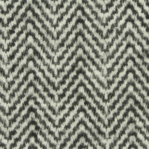 Black Chevron Chunky Knit, Viscose-Poly, 210 gsm